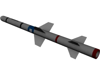 RIM-7 Sea Sparrow Missile 3D Model