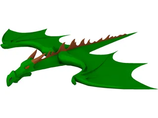 Little Green Dragon 3D Model