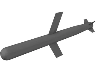 Generic Cruise Missile 3D Model