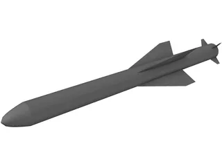 Exocet Missile 3D Model