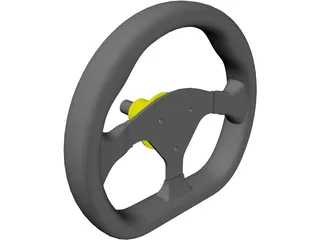 Race Car Steering Wheel (10 Inch For Small Formula Car) 3D Model