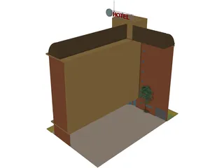 Small Passanger Hotel (Sofia, Bulgaria) 3D Model