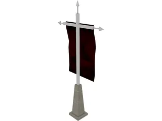 Flagpole 3D Model