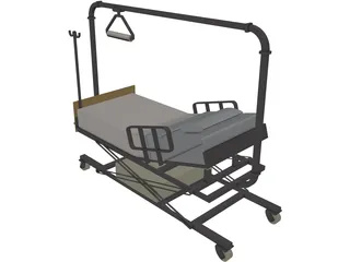 Hospital Bed 3D Model