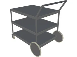 Library Cart 3D Model