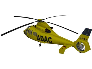 Eurocopter AS-365 Dauphin 3D Model