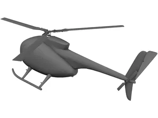 Hughes 500 3D Model