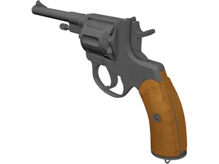 Nagant M1895 3D Model