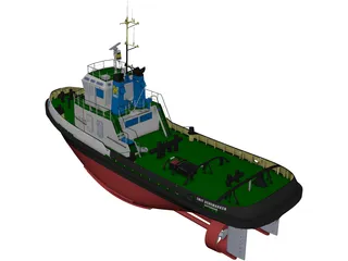 Tug Boat 3D Model