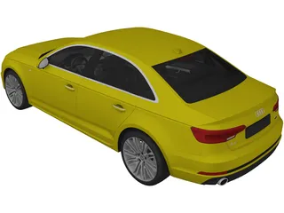 Audi A4 2.0T Quattro S-Line Sedan (2016) 3D Model