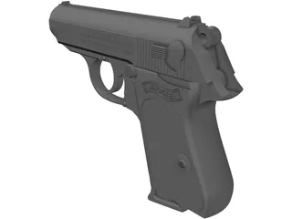 Walter PPK 9mm 3D Model