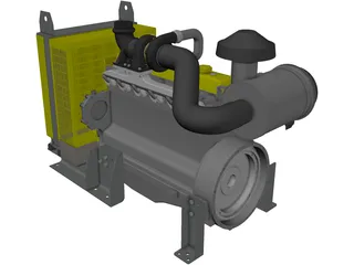 John Deere Engine 3D Model