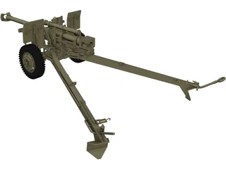 M101A1 Howitzer 3D Model