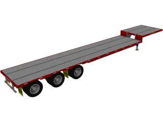 Dropdeck Trailer 3D Model