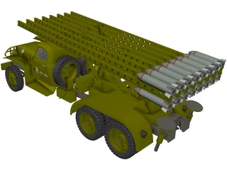 MLRS BM13 Katusha 3D Model