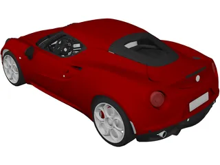 Alfa Romeo 4C Coupe (2014) 3D Model