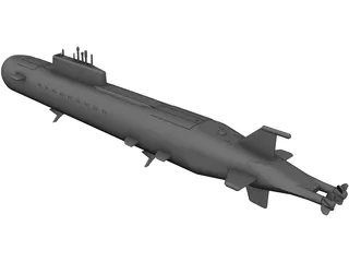 K-141 Submarine 3D Model