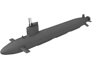 USS Minnesota Submarine 3D Model