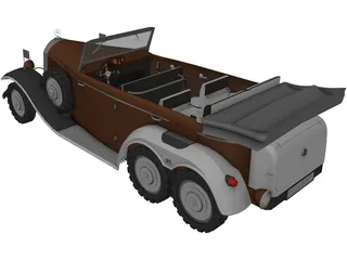 Mercedes-Benz G4 (1939) 3D Model