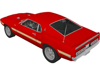 Ford Mustang GT500 (1969) 3D Model