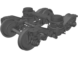 Train Bogie Y32 3D Model