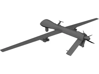 MQ-1B Predator Aircraft OAV 3D Model