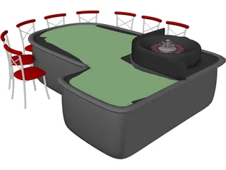 Roulette Table 3D Model