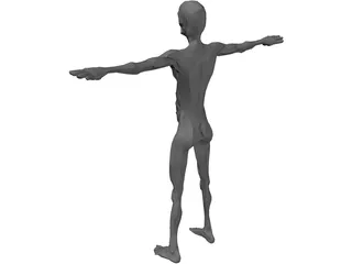 Old Skinny Man  3D Model