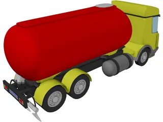 DAF Tanker Straight Truck 3D Model