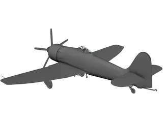 Hawker Sea Fury 3D Model