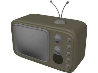 Older Model Television 3D Model