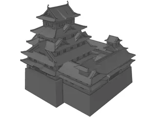 Himeji Jo Japan Castle 3D Model