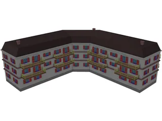 Apartment Building 3D Model