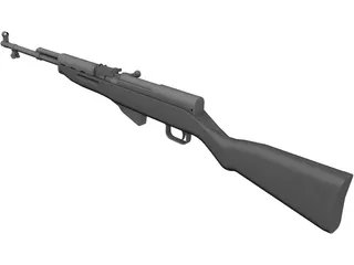 SKS Rifle 3D Model