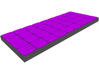 Solar Panel Rooftop 3D Model