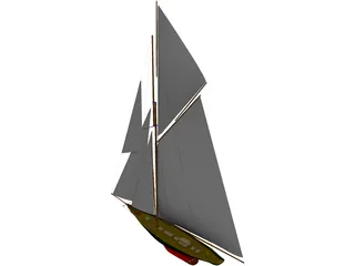 Britannia Sailing Yacht 3D Model