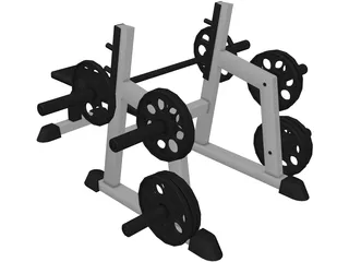 Bench Press 3D Model