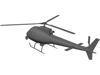 Eurocopter AS-350 B2 Squirrel Ecureuil 3D Model