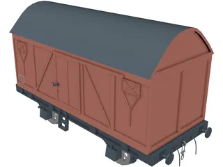 Goods Wagon 3D Model
