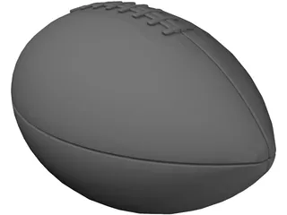 American Football Ball 3D Model