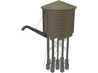 Water Tower 3D Model