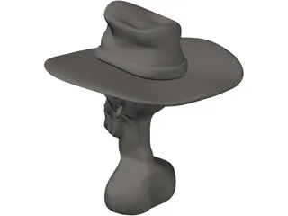 Cowboy Head 3D Model