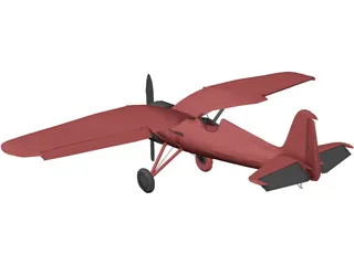 PZL P.11C 3D Model