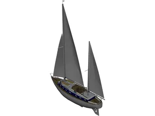 Sailboat 3D Model