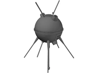 Luna 1 Probe 3D Model