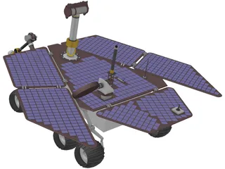 Mars Spirit Rover Exploration 3D Model