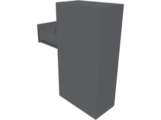 Metal File Cabinet 3D Model