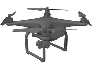 DJI Phantom 3 Drone 3D Model