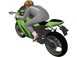 Kawasaki Ninja ZX10R (2011) 3D Model