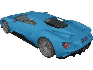 Ford GT (2017) 3D Model